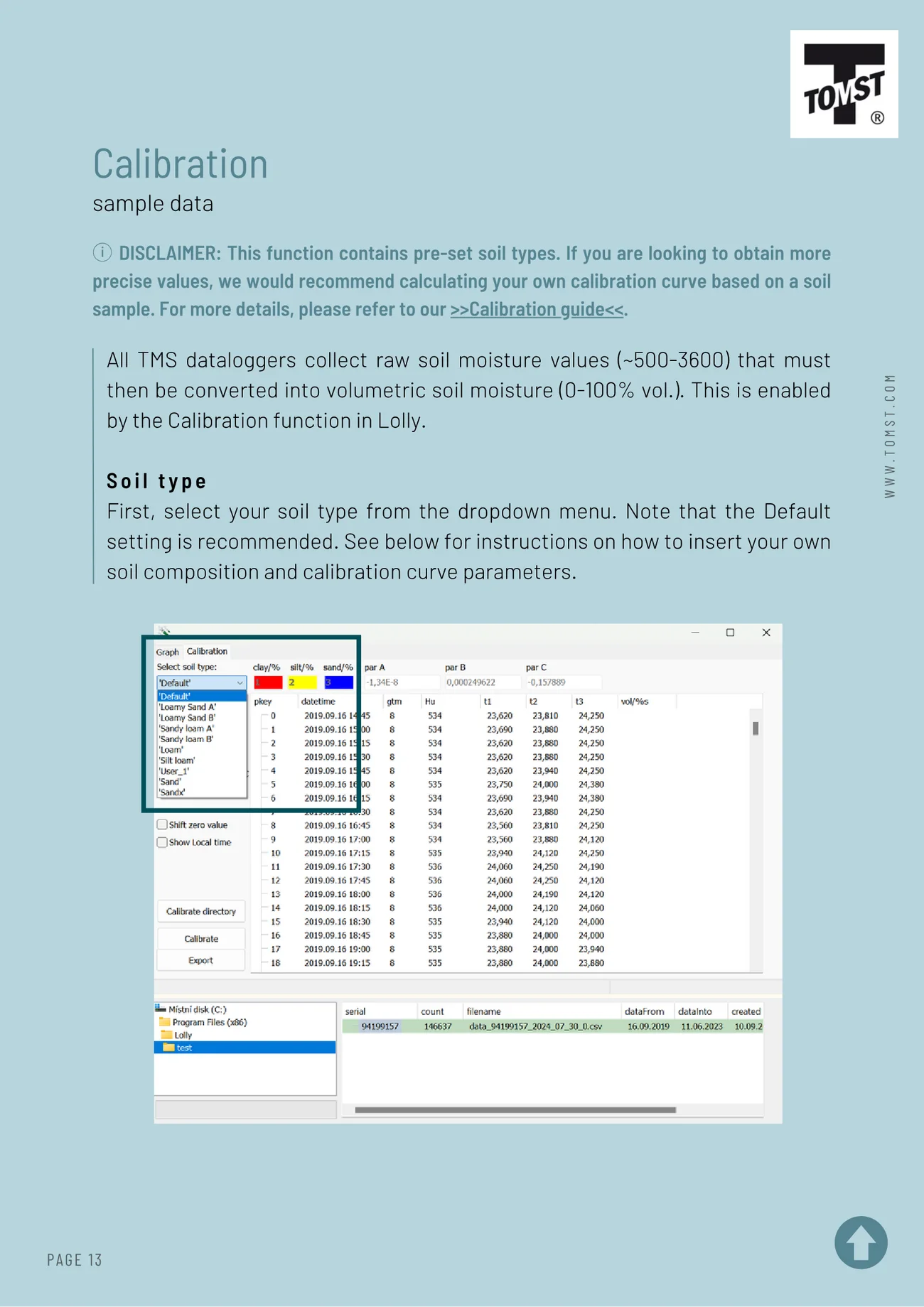 Lolly Software Handbook - page 13