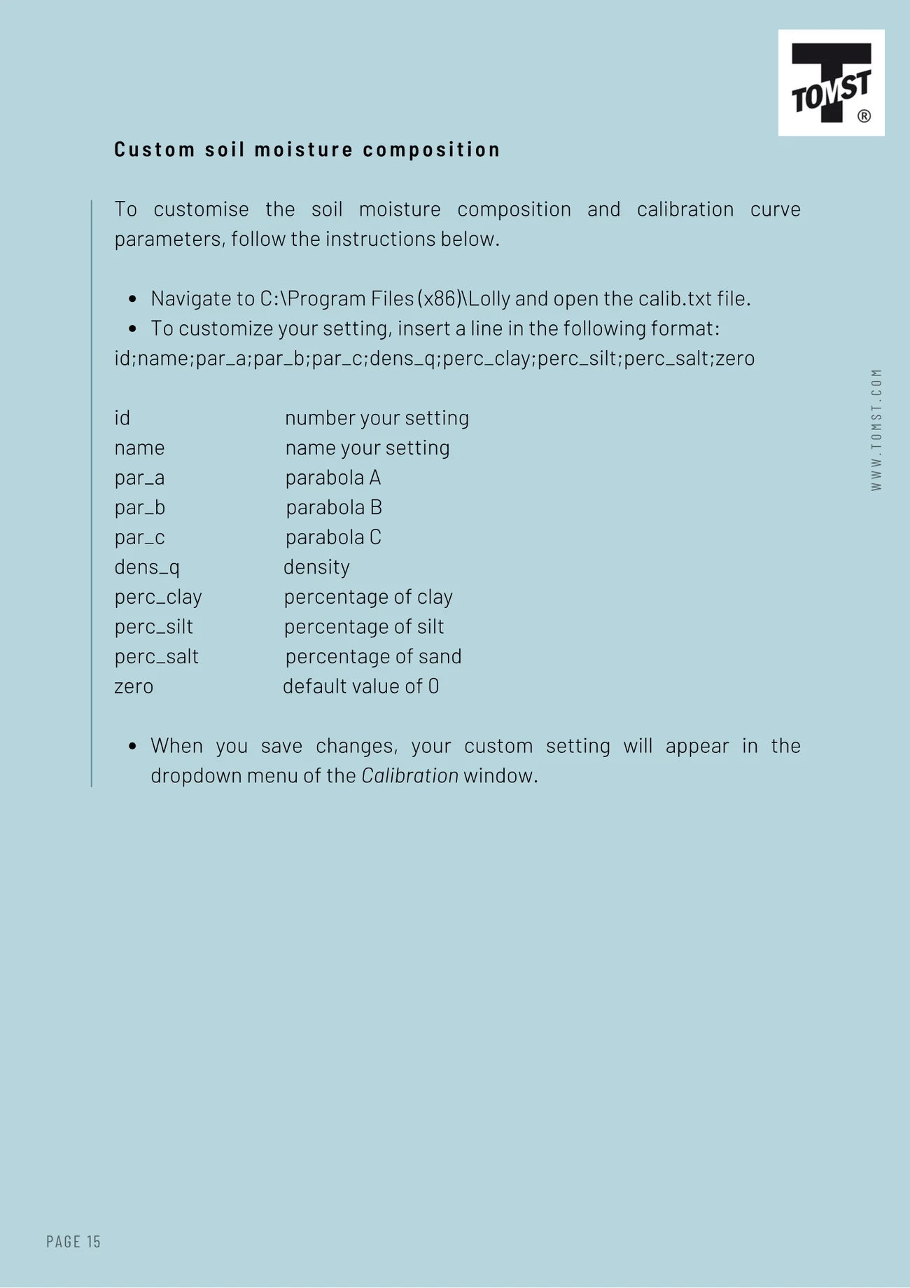 Lolly Software Handbook - page 15