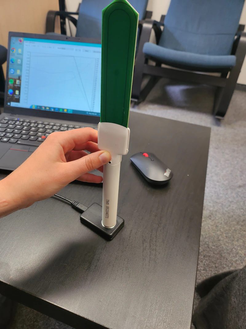 TMD Adapter connected to TMS datalogger